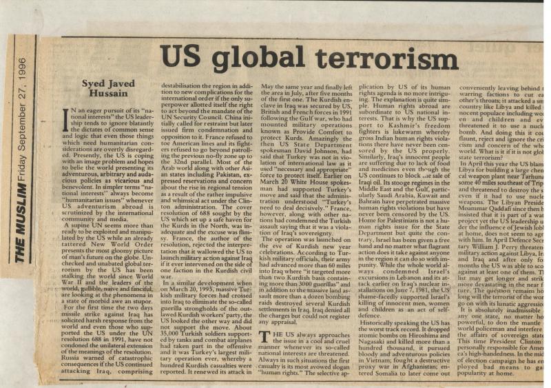 US Global Terrorism