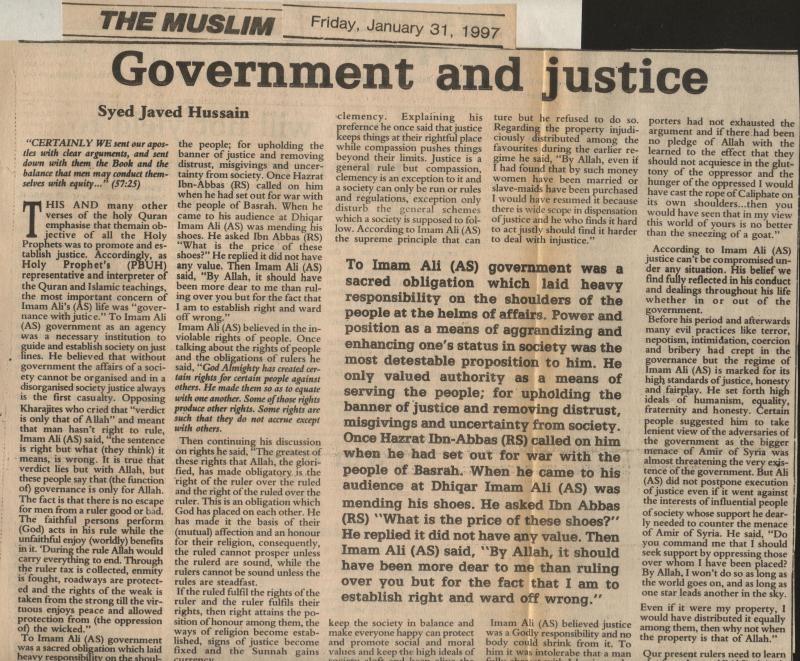 Government and Justice