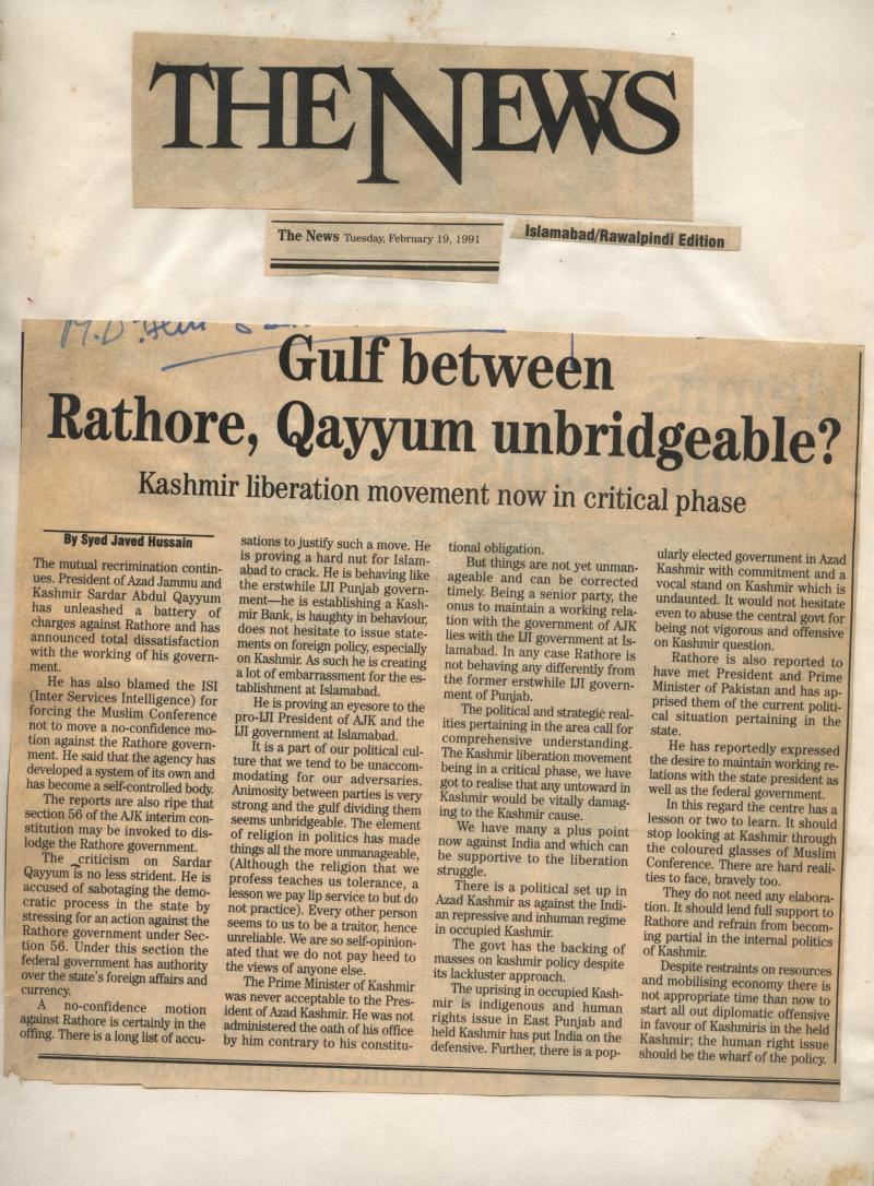 Gulf Between Rathor Qayyum Unbridgeable