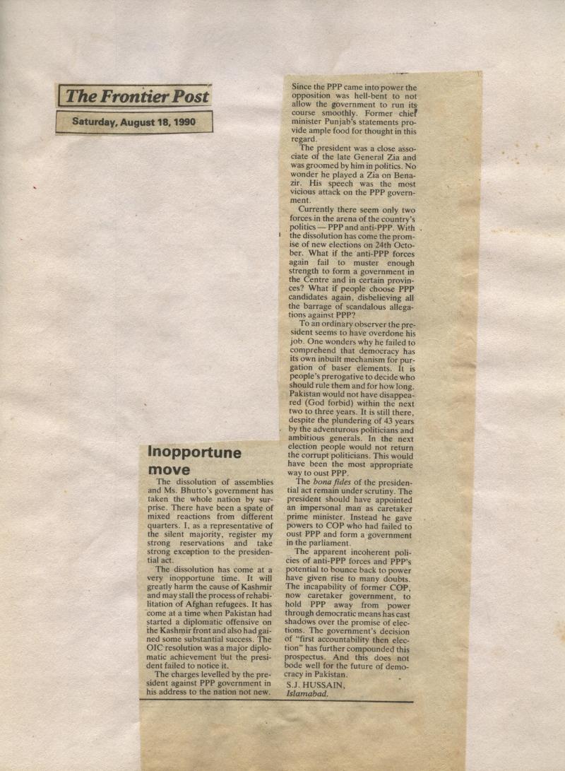 Scanned page 3 of 3 from “Is Kashmir a Non Issue”
