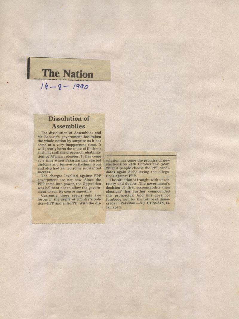 Scanned page 2 of 3 from “Honouring Commitments”